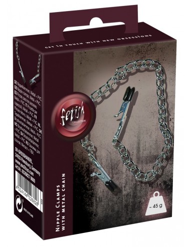 Klamry na sutki Nipple Chain With Clamps - Klamry i klipsy na sutki - 1