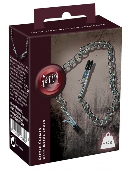 Klamry na sutki Nipple Chain With Clamps - Klamry i klipsy na sutki - 1