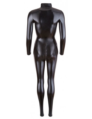 Czarny strój z zamkiem Jumpsuit with Long Sleeves XS - Wetlook, Vinyl, Datex, Latex - 7