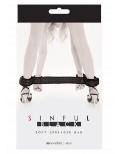 Wiązania-SINFUL SOFT SPREADER BAR BLACK - Uprzęże BDSM - 1 2
