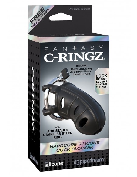Klatka na penisa Hardcore Silicone Cock Block Black - Klatki na penisa - 1