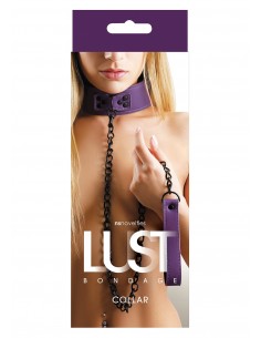 Wiązania-LUST BONDAGE COLLAR PURPLE - Uprzęże BDSM - 1 2
