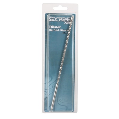 Dilator cewki moczowej Dip Stick Ripped 6 mm – stal nierdzewna, długość 24 cm - 1