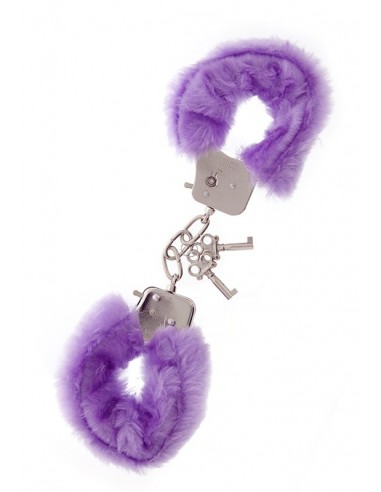 Kajdanki Metal Handcuff With Plush Lavender - Kajdanki erotyczne - 1