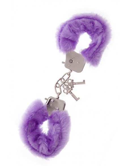 Kajdanki Metal Handcuff With Plush Lavender - Kajdanki erotyczne - 1