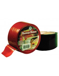 Taśma do krępowania BONDAGE RIBBON 5CM/18MTR RED - Taśmy, szarfy do krępowania - 1