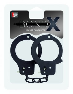 Kajdanki Bondx Metal Cuffs - Black - Kajdanki erotyczne - 1 2