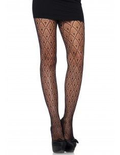 Rajstopy ze wzorem Decorated lace pantyhose - Rajstopy - 1