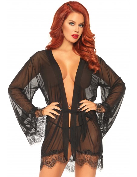 Bielizna-Sheer robe with flared sleeves - Pozostałe - 1