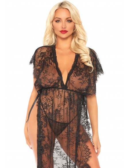 Bielizna-Lace kaften robe and thong - Pozostałe - 1