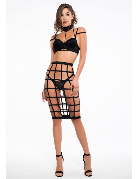 Spódnica ze stanikiem Cage Skirt With Lace Bra - Kostiumy i przebrania erotyczne - 3