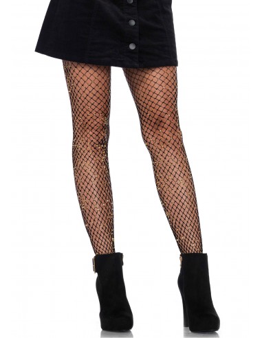 Kabaretki błyszczące Lurex industrial net pantyhose - Rajstopy - 1