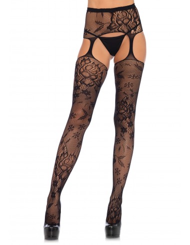 Koronkowe rajstopy Garterbelt stockings - Rajstopy - 1