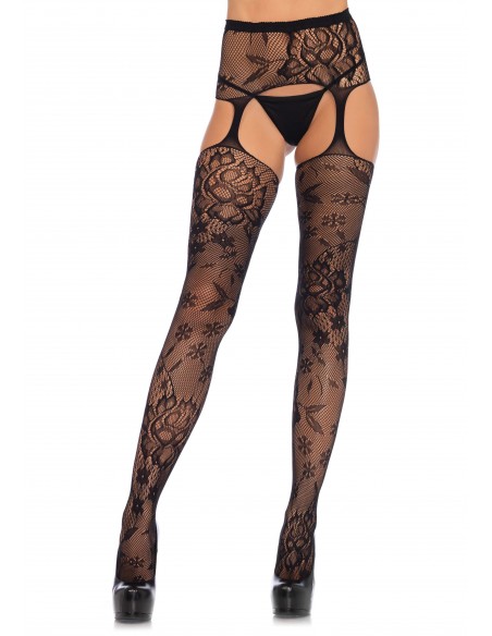 Koronkowe rajstopy Garterbelt stockings - Rajstopy - 1