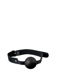 Knebel BDSM Gp Solid Silicone Ball Gag Black - Kneble do ust - 1