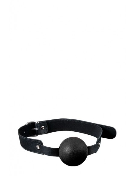 Knebel BDSM Gp Solid Silicone Ball Gag Black - Kneble do ust - 1