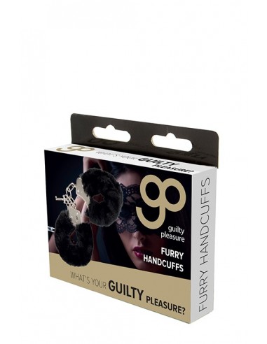 Kajdanki Gp Furry Handcuffs Black - Kajdanki erotyczne - 2