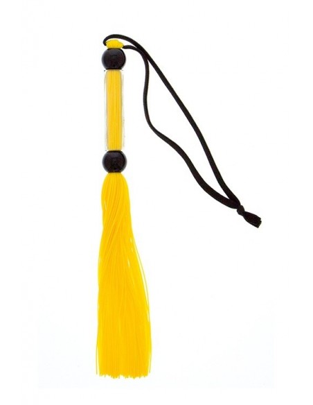 Pejcz-GP SILICONE FLOGGER WHIP YELLOW - Baty, pejcze i packi - 1