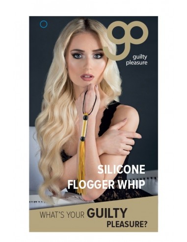 Pejcz-GP SILICONE FLOGGER WHIP YELLOW - Baty, pejcze i packi - 2