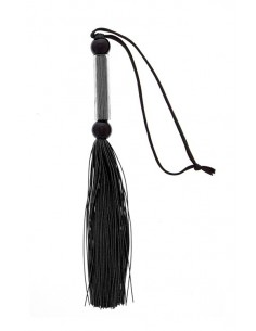 Pejcz-GP SILICONE FLOGGER WHIP BLACK - Baty, pejcze i packi - 1