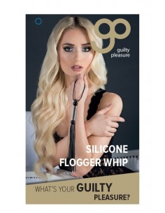 Pejcz-GP SILICONE FLOGGER WHIP BLACK - Baty, pejcze i packi - 1 2
