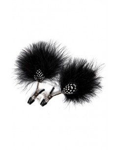 Zaciski na sutki Gp Feather Nipple Clamps Black - Klamry i klipsy na sutki - 1