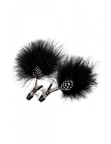 Zaciski na sutki Gp Feather Nipple Clamps Black - Klamry i klipsy na sutki - 1