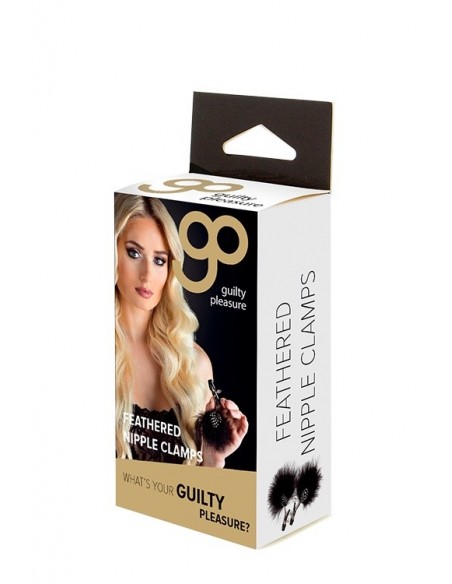 Zaciski na sutki Gp Feather Nipple Clamps Black - Klamry i klipsy na sutki - 2