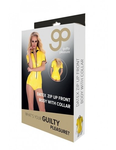 Żółty kombinezon z zamkiem GP DATEX M - Wetlook, Vinyl, Datex, Latex - 3