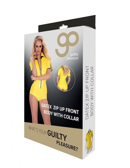 Żółty kombinezon z zamkiem GP DATEX M - Wetlook, Vinyl, Datex, Latex - 3