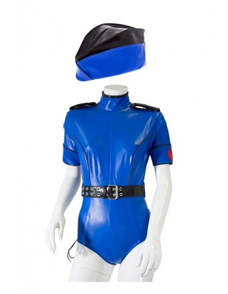 Strój policjantki GP DATEX SEXY POLICE COSTUME, M - Wetlook, Vinyl, Datex, Latex - 4