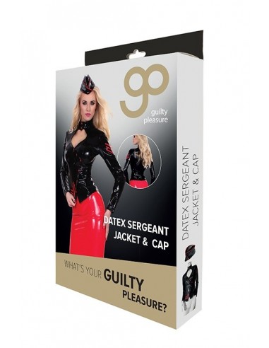 Kurtka i czapka stewardessa GP DATEX SERGEANT JACKET AND CAP, S - Wetlook, Vinyl, Datex, Latex - 4