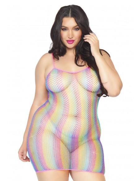 Sukienka GP PRINTED DATEX STRIPED DRESS RED, L - Sukienki, spódnice, spodnie - 1