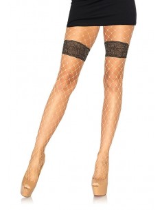 Kabaretki Diamond net tights w. floral - Rajstopy - 1