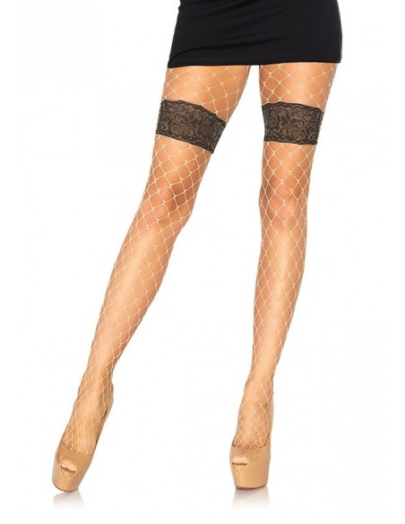 Kabaretki Diamond net tights w. floral - Rajstopy - 1