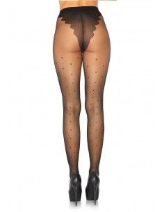 Rajstopy siateczka French cut polka dot pantyhose - Rajstopy - 1 2