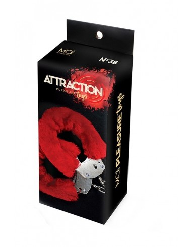 Kajdanki Mai No.38 Metal Furry Handcuffs Red - Kajdanki erotyczne - 2