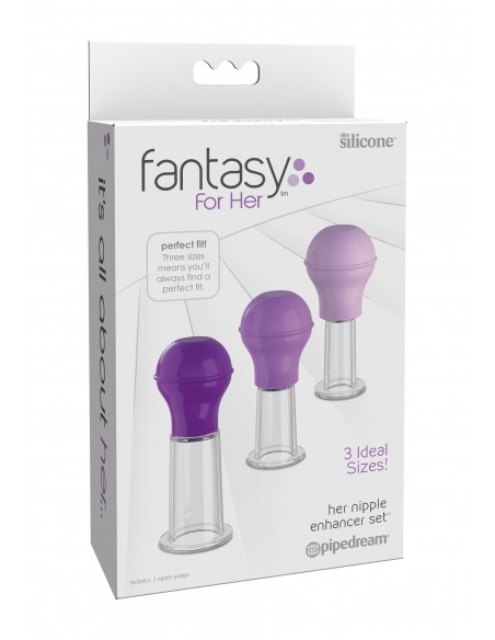 Pompki do sutków Her Nipple Enhancer Set - Pompki do sutków i pochwy - 2