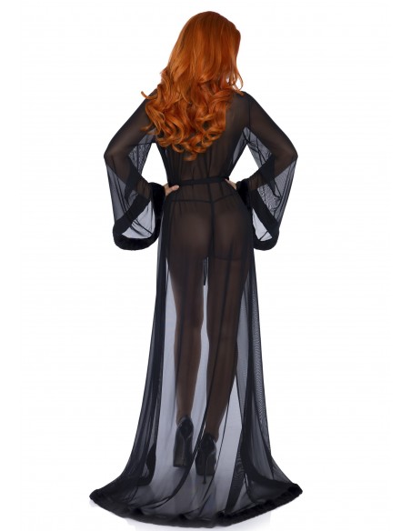 Faux fur trimmed robe / string - Pozostałe - 2