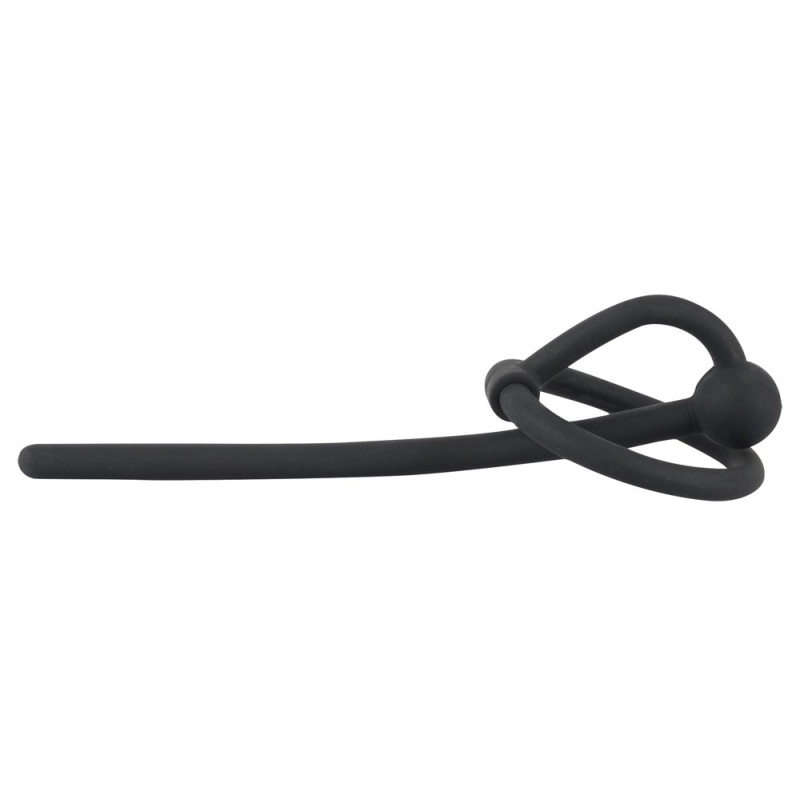 Dilator męski Piss Play With Glans – wydrążony, z pierścieniem na żołądź, długość 12 cm - 4