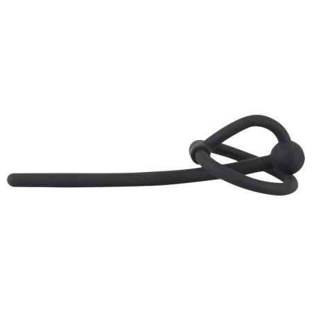 Dilator męski Piss Play With Glans – wydrążony, z pierścieniem na żołądź, długość 12 cm - 4