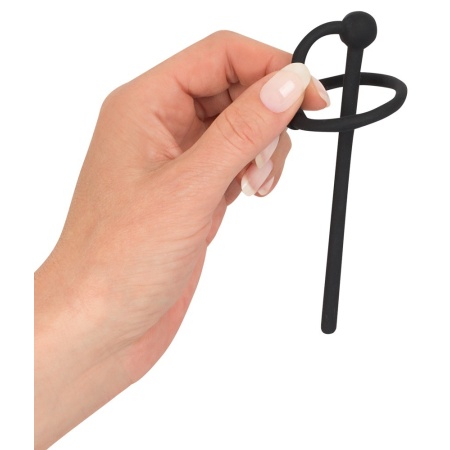 Dilator męski Piss Play With Glans – wydrążony, z pierścieniem na żołądź, długość 12 cm - 5