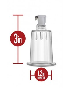 Przyssawka do sutków Clit Cylinder 1.2Inch Clear - Pompki do sutków i pochwy - 1 2