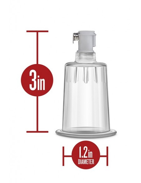 Przyssawka do sutków Clit Cylinder 1.2Inch Clear - Pompki do sutków i pochwy - 2