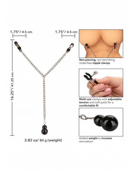 Zaciski na sutki Weighted Nipple Clamps - Klamry i klipsy na sutki - 4