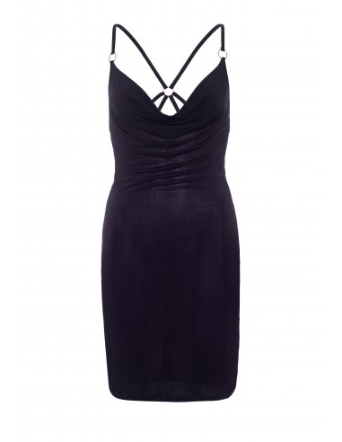 Sukienka BACK2BASIXXX HI NECK DRESS BLK PLUS SIZE - Sukienki, spódnice, spodnie - 4