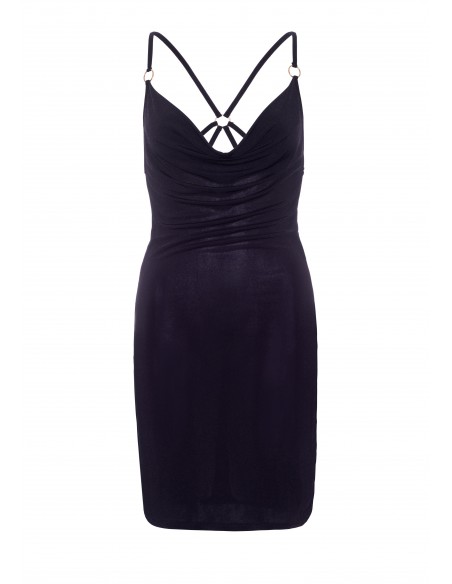 Sukienka BACK2BASIXXX HI NECK DRESS BLK PLUS SIZE - Sukienki, spódnice, spodnie - 4