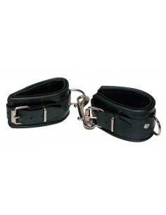 Kajdanki Leather Handcuffs Padded - Kajdanki erotyczne - 1 2