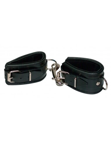 Kajdanki Leather Handcuffs Padded - Kajdanki erotyczne - 2