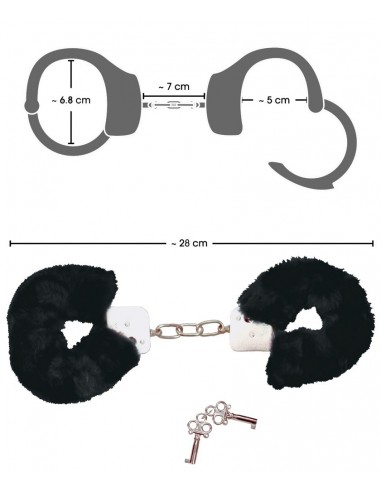 Kajdanki Handcuffs Black - Kajdanki erotyczne - 4